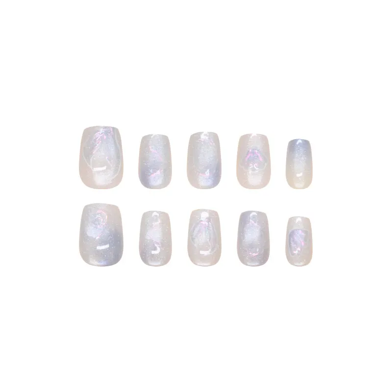 Churchf Churchf Wear Nail Piece Mermaid Shell Removable Beauty Nail Piece Cat Eye Fairy Nail Patch Nail Piece Code