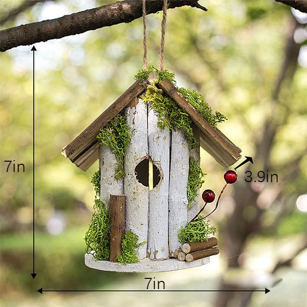 GLVEE Wooden Bird's Nest Tree Hanging Ornaments