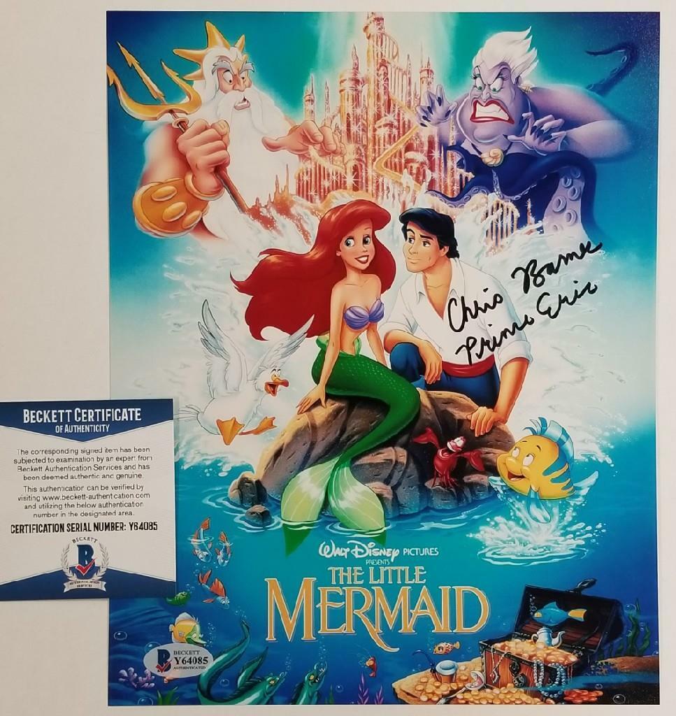 Christopher Barnes signed Disney Little Mermaid 8x10 Movie Poster Photo Poster painting ~ BAS