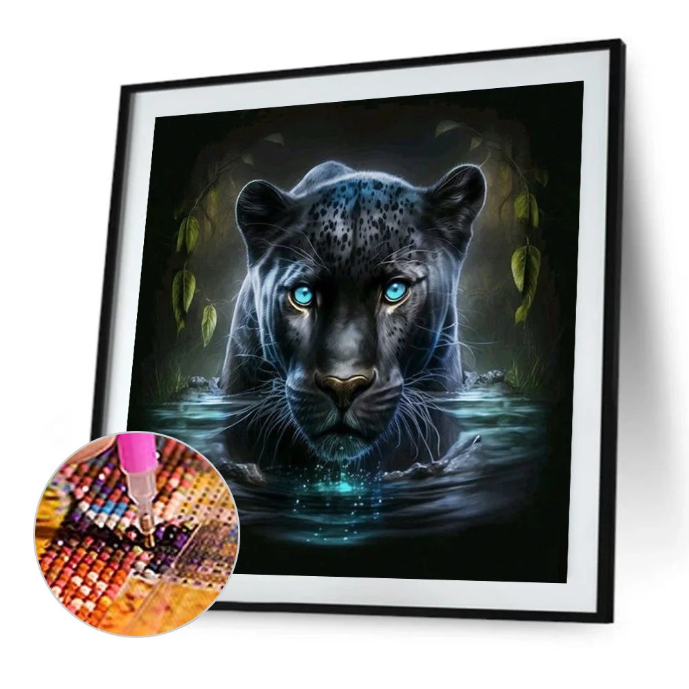 Partial AB Diamond Painting - Full Round Drill - Panther(Canvas|45*45cm)