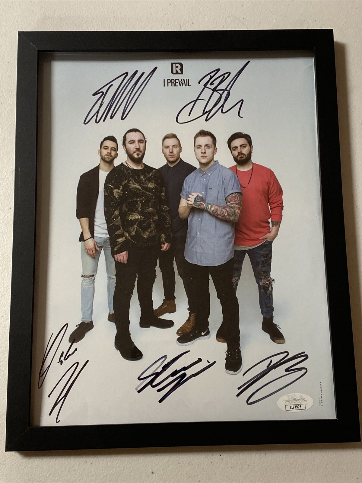 I PREVAIL BAND AUTOGRAPHED SIGNED FRAMED Photo Poster painting  HAT JSA COA # LL97976