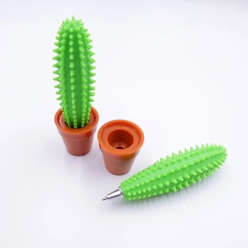 1 Piece Cactus Class Learning Daily Mixed Materials Cute Pastoral Ballpoint Pen