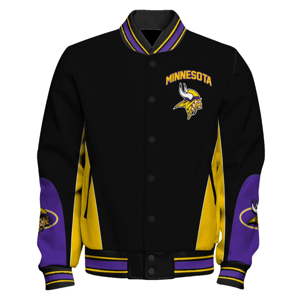 Minnesota Vikings Football Team 2024 - 25 In Sync With The Home Team Unisex Varsity Jacket