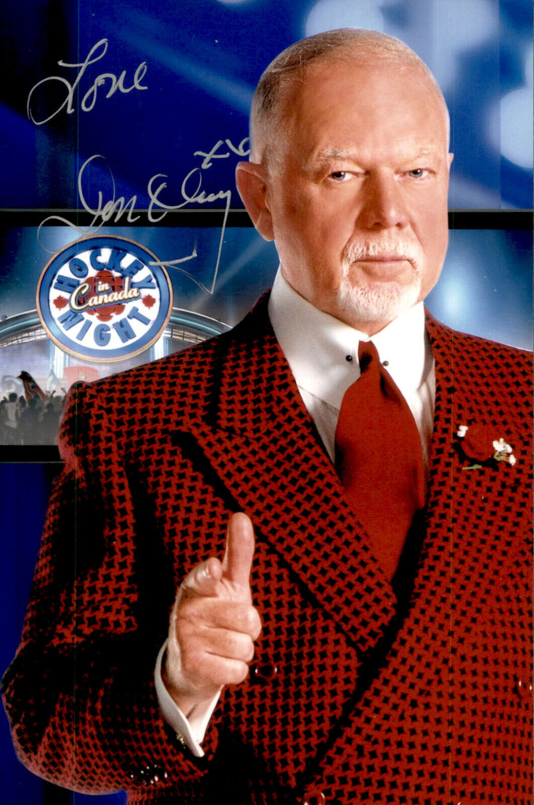 Don Cherry SIGNED 4x6 Photo Poster painting HOCKEY NIGHT IN CANADA COACH'S CORNER