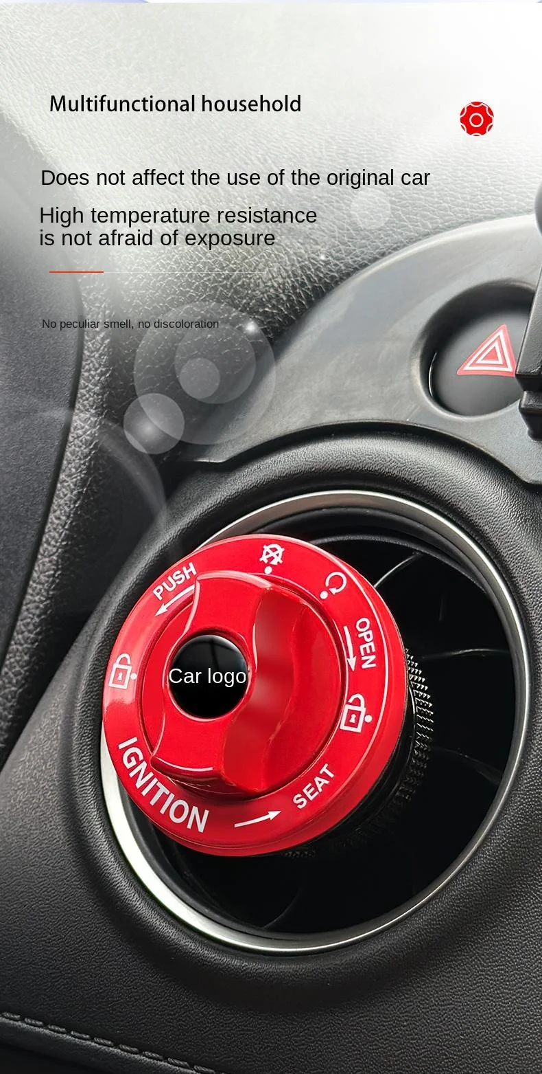Car one-touch start metal button