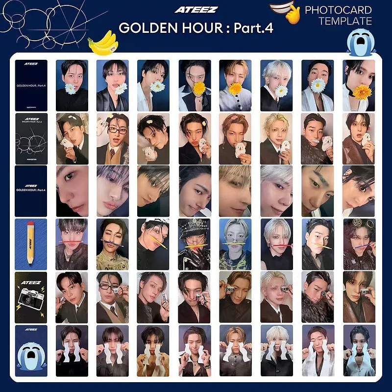 Ateez Golden Hour Part 4 13TH Mini Album Photo Card