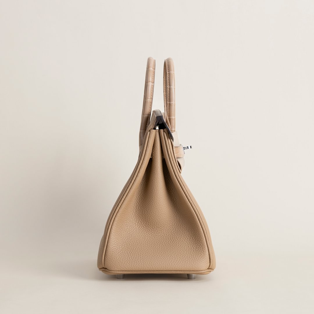 Birkin 25cm Touch Togo/Matte Alligator Crocodile 0M Chai PHW