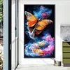 >SALE<5D DIY Full Round Drill Partial AB Diamond Painting Misty Butterfly Decor45x75cm