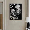 (30x40cm)Jellyfish DIY Pearl Painting Framed Grape Handmade Pearl Material Art Kit Living Room Decor