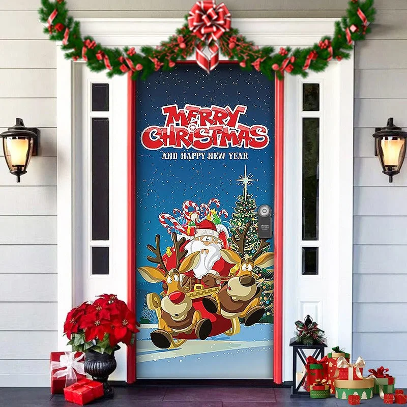 Nightmare Before Christmas Outdoor Decorations Props Christmas Elves Door Cover