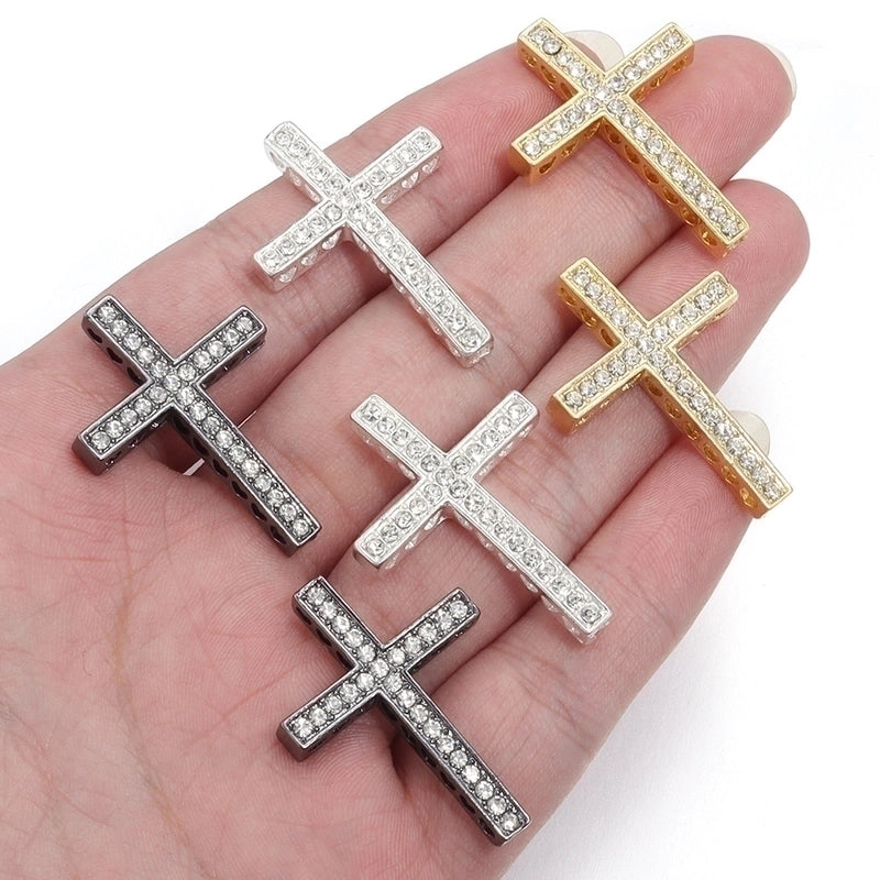 5 PCS/Package Alloy Rhinestones Cross Minimalist