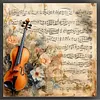 Violin Notes-11CT Stamped Cross Stitch 45*45cm tapestrymarket