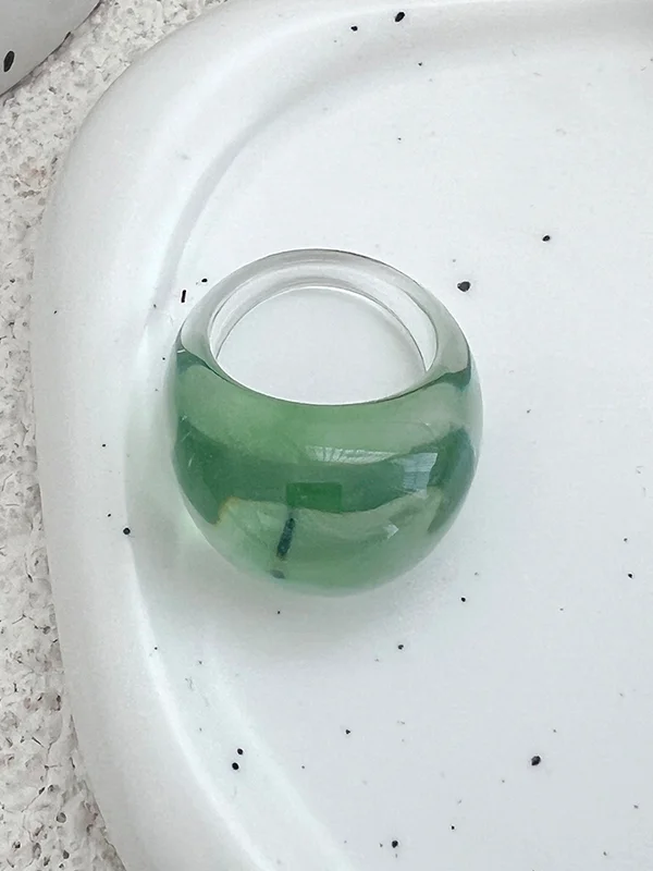 Geometric Transparent Rings Accessories