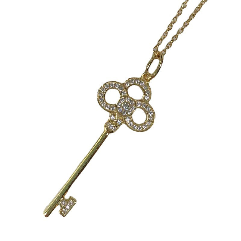 Versatile Letter Chinese Character Geometric Titanium Steel 18K Gold Plated Necklaces