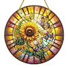 Pendentif tournesol paillet&eacute;-simple c&ocirc;t&eacute; perceuse-diamant