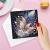 6Pcs plume-bricolage carte de voeux
