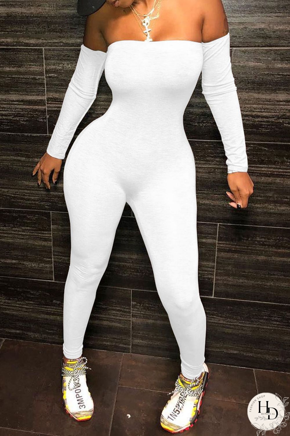 Blue Sexy Print Strapless Regular Jumpsuits