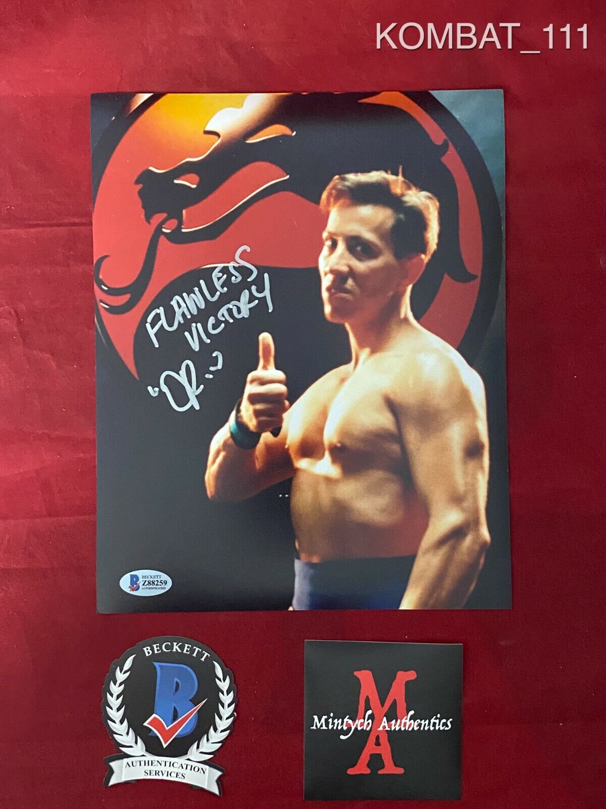 DANIEL PESINA AUTOGRAPHED SIGNED 8x10 Photo Poster painting! MORTAL KOMBAT! BECKETT! SCORPION!