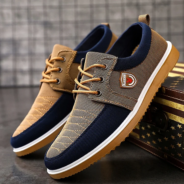 Men's Sneakers Vintage Casual British Home Canvas Breathable Lace-up