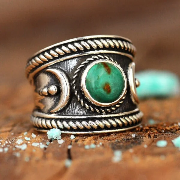 Crescent Moon Sterling Silver Ring