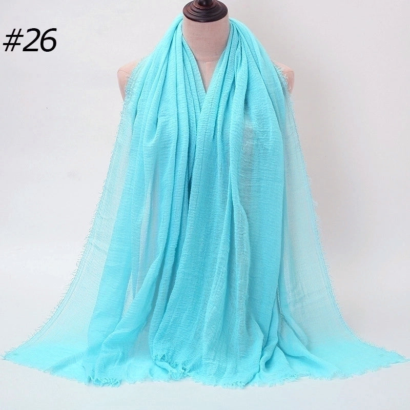 20 Pieces Fashion Solid Color Cotton Pashmina Scarves