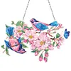 5D DIY Special Shaped Diamond Painting Christmas Hanging Wreath With Lamp String Kit
