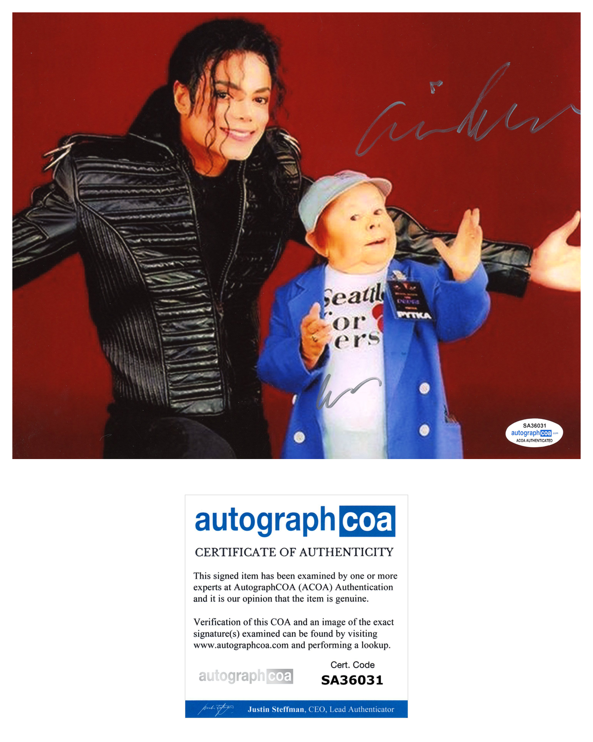 Michu Meszaros Signed Autograph 8x10 Photo Poster painting ALF Waxwork Michael Jackson ACOA COA