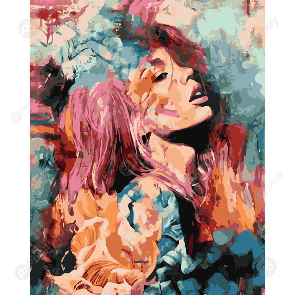 

30*40CM Paint By Numbers-Side Face Woman, 501 Original