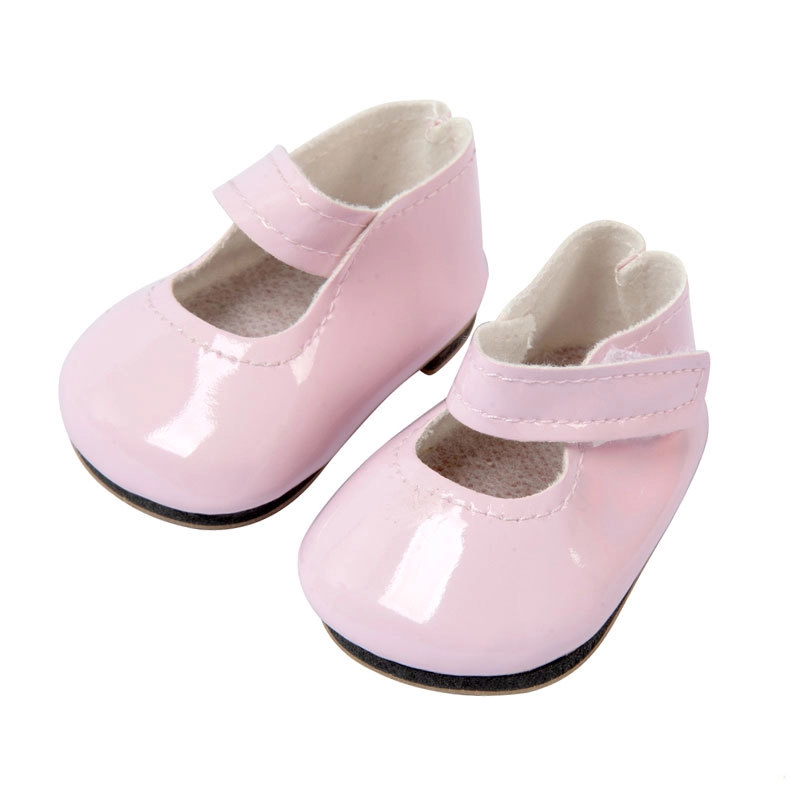 43cm Baby Shoes 18 Inch American Girl Shaf Doll Pink Leather Shoes