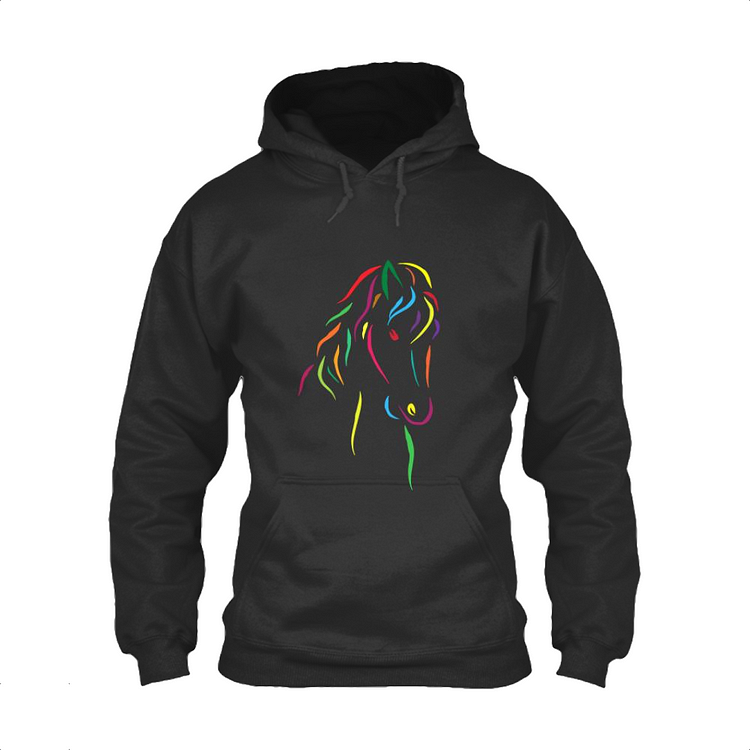 Horse Head Colorful, Horse Classic Hoodie