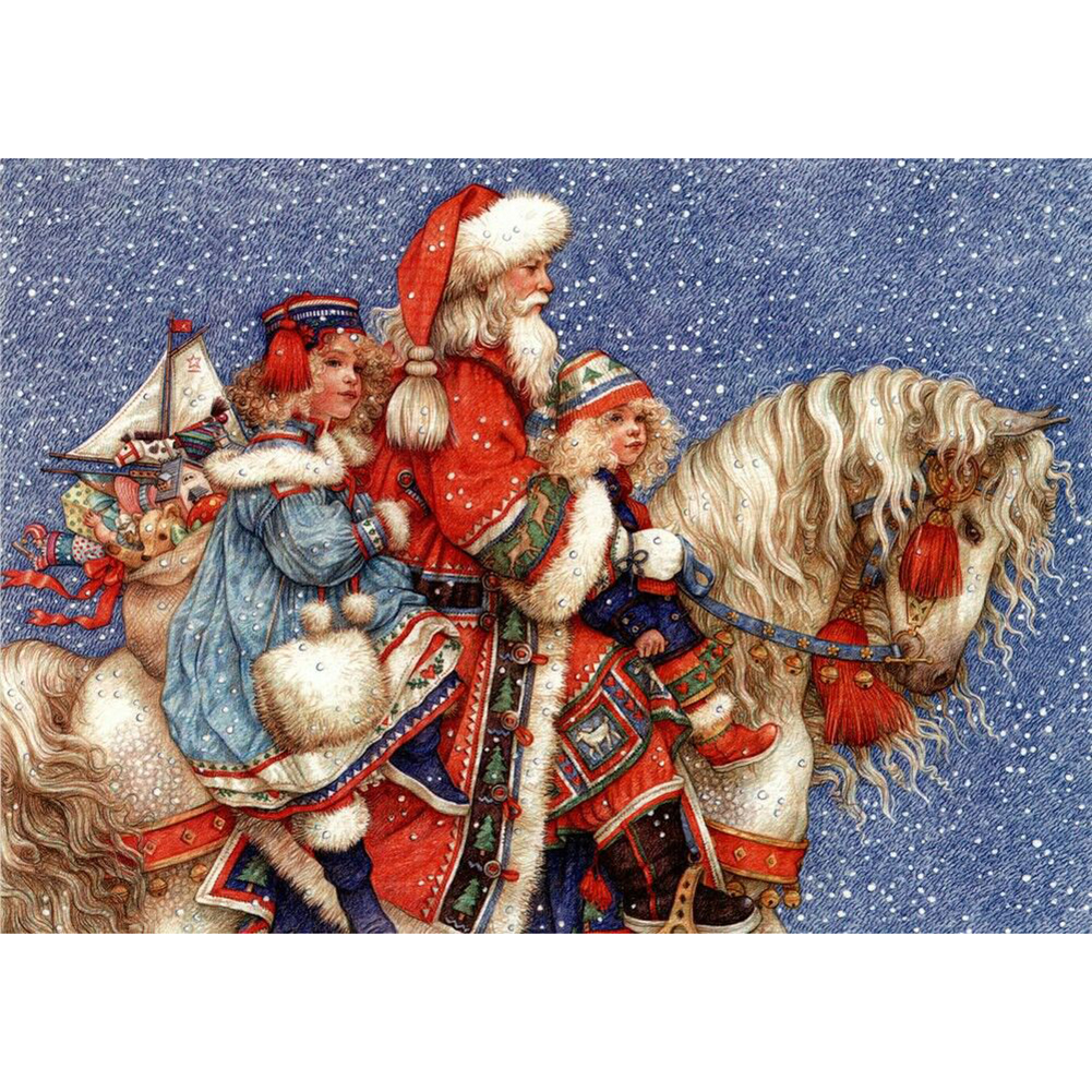 

Riding Santa Room - Round Drill Diamond Painting - 50*35CM, 501 Original
