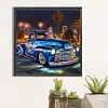 Blue Vintage Car-Full Round Diamond Painting 40*40CM