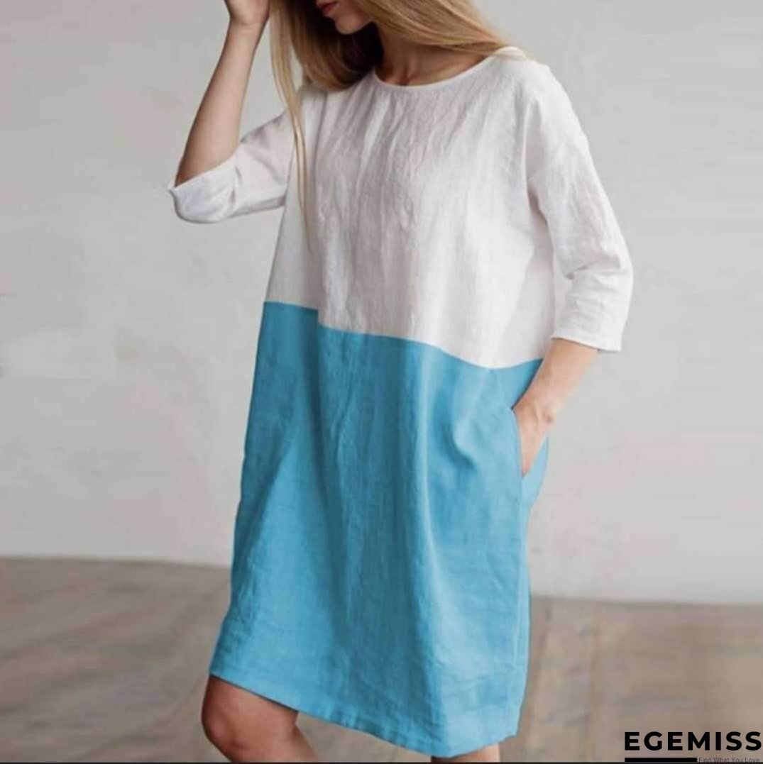 Casual Color Patchwork Tunic | EGEMISS