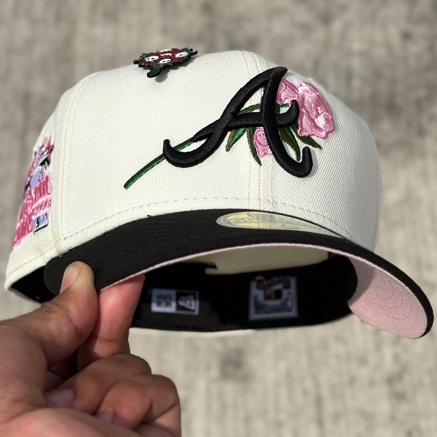 NEW ERA ATLANTA BRAVES ALL STAR GAME 2000 CHROME ROSE EMBROIDERED CASUAL BASEBALL CAP