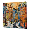 Framed Colorful Town-Paint by Numbers Acrylic Painting 35*35CM