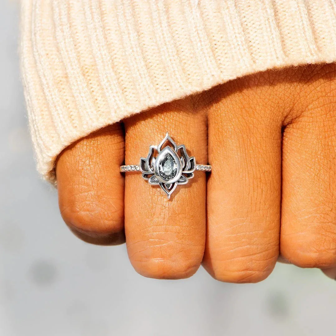 925 Silver You Can Do Amazing Things Lotus Ring
