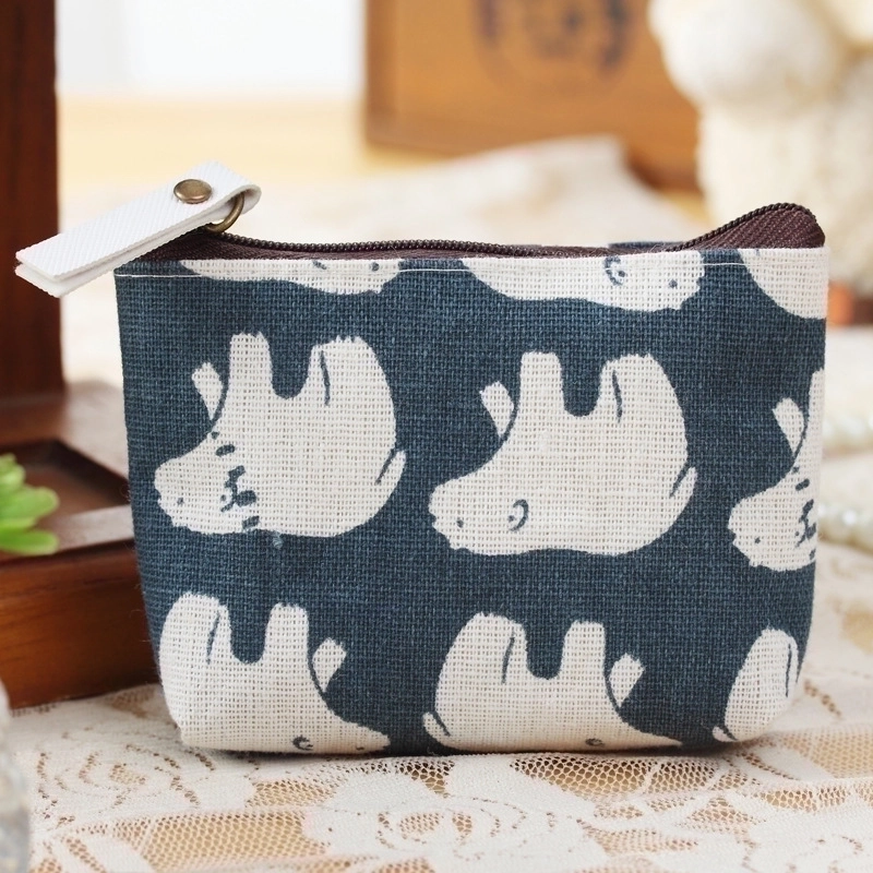3 Pieces Women’s Animal Cotton Zipper Coin Purses
