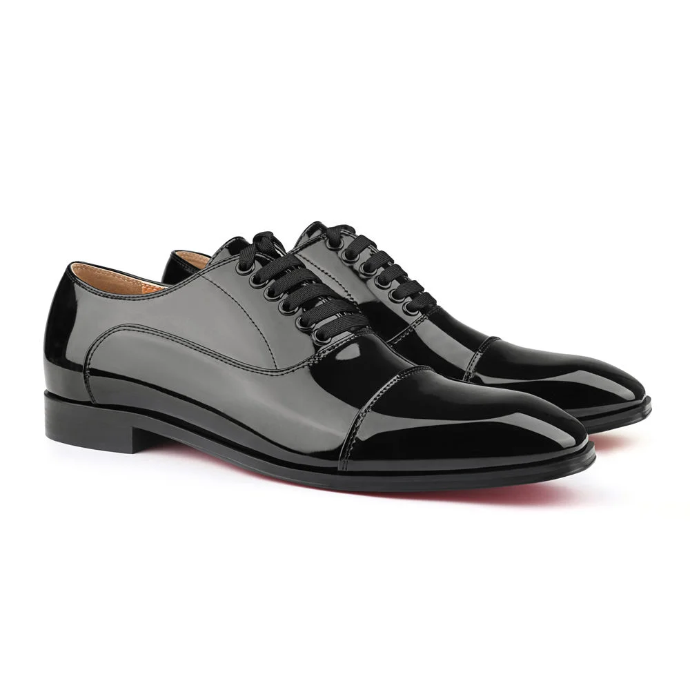 Merumote Gentleman's Oxford Shoes Red bottom Classic LaceUp Formal Party Shoes-MERUMOTE