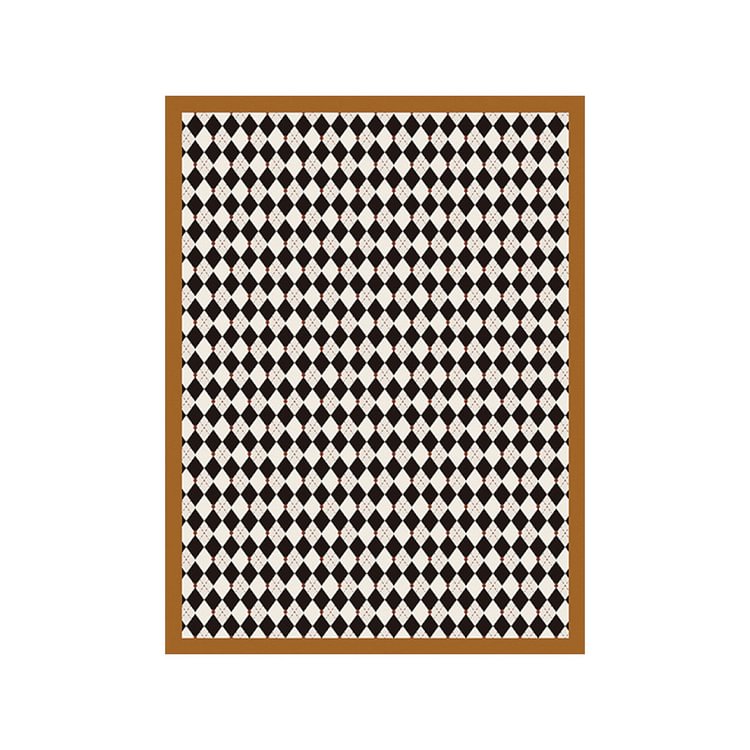 Rectangle Checkerboard Waterproof & Non-slip Leather Mat