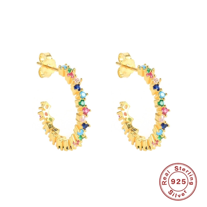 1 Pair 925 Sterling Silver Cartoon Earrings