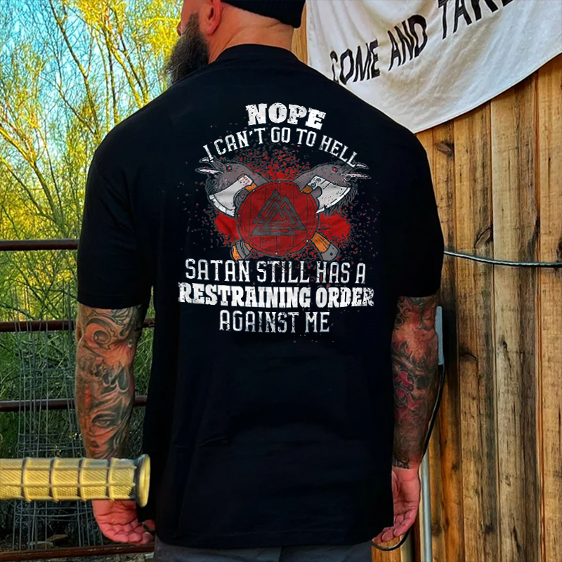 Livereid Nope I Can't Go To Hell Printed Men's T-shirt - Livereid