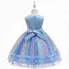 Summer Unicorn Flower Kid Girl Sequin Star Dress