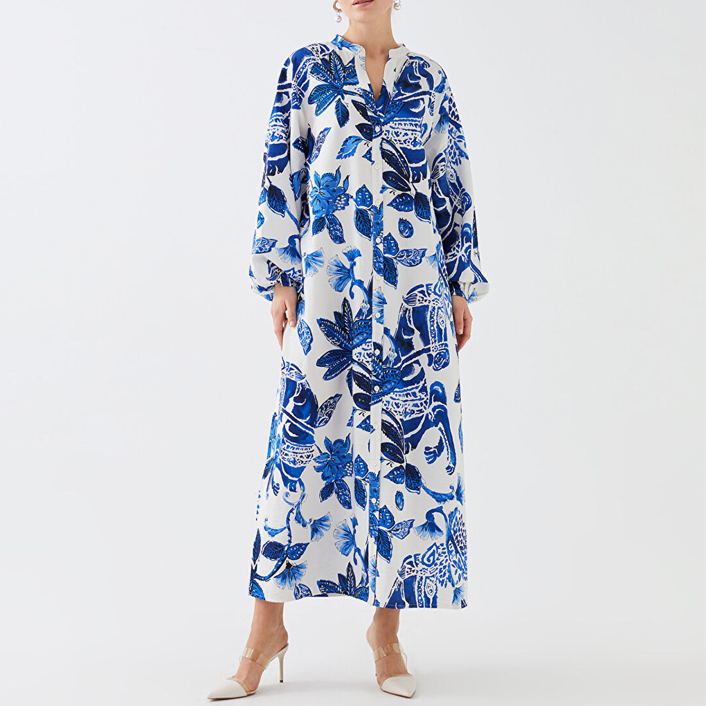 Rotimia Retro Floral Print Dress