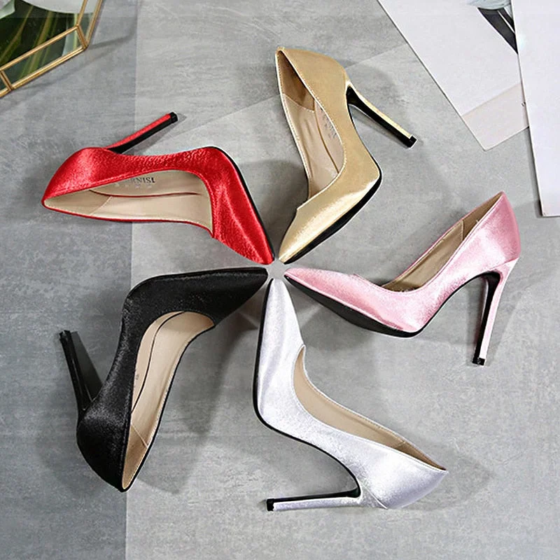 2021 Summer New Pink British Style Fashion Sexy Stiletto Heels Ladies Shallow Mouth Pointed Party Shoes