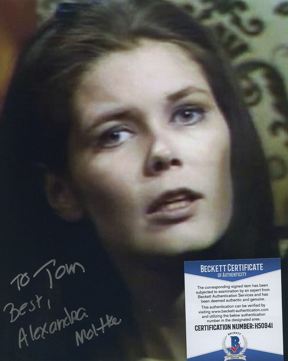 ALEXANDRA MOLTKE SIGNED RARE Photo Poster painting DARK SHADOWS BECKETT BAS COA TO TOM