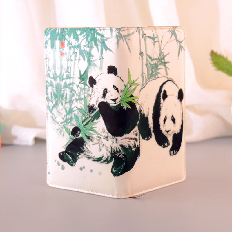 Cartoon Panda Notebook Chinese Style Silk Gift