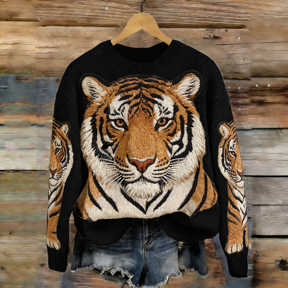 Hunting Tiger Comfort Crew Neck Sweater wearshes