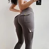 Gioiacombo&trade; Pantaloni sportivi da yoga elasticizzati multitasche da donna