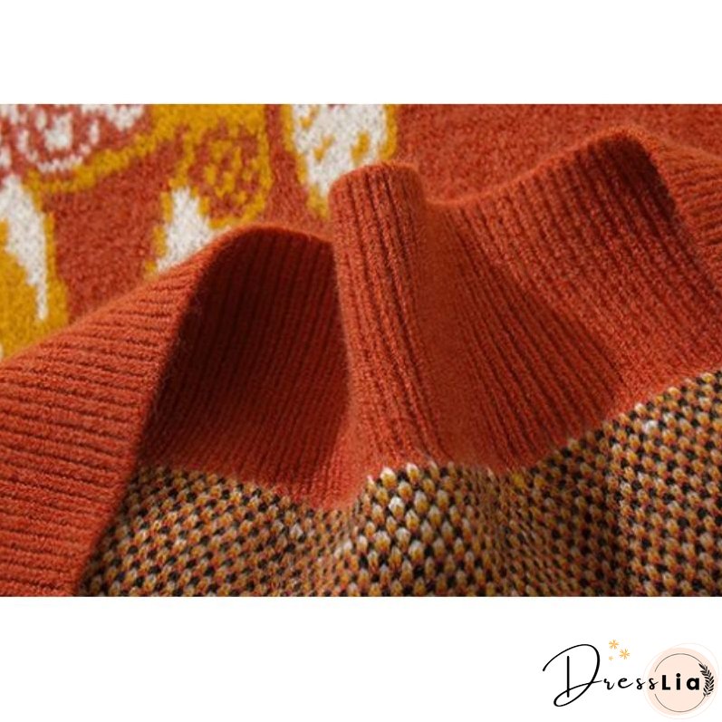 Lucky Koi Embroidered Knit Sweater