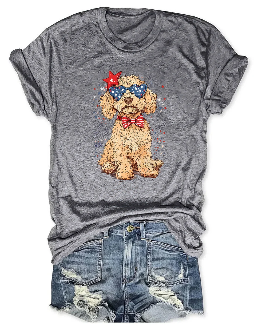 Goldendoodle Patriotic T-shirt